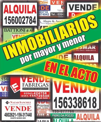 10 Un Carteles Vende Alquila Para Inmobiliarias 70x50 En Venta En