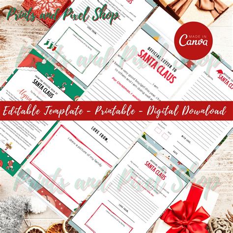 Letter From Santa Personalized Santa Letter DIY Santa Letter Templates Letter to Santa Templates ...