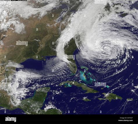 Satellite image of Hurricane Sandy 2012 Stock Photo - Alamy