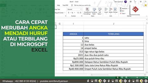 Cara Mudah Merubah Angka Menjadi Huruf Atau Terbilang Di Excel Huruf