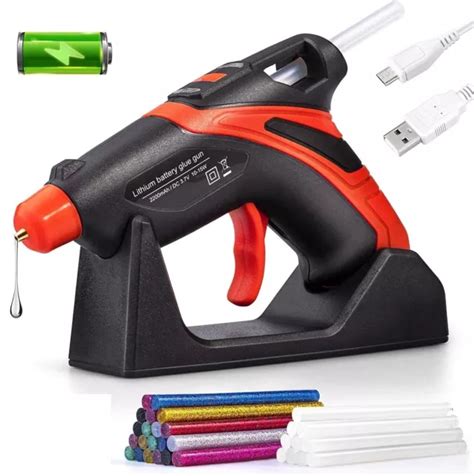 CORDLESS HOT MELT Glue Gun Rechargeable Fast Preheating 20PCS Glue Sticks CZP 17 02 PicClick UK