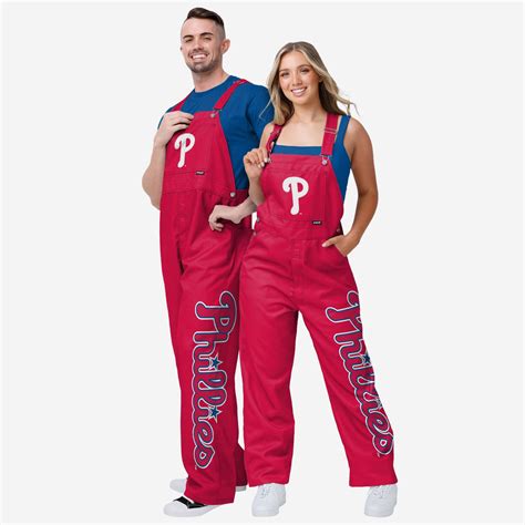 Philadelphia Phillies Mens Big Logo Bib Overalls FOCO