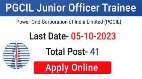 PGCIL Junior Officer Trainee Recruitment 2023 Online Form