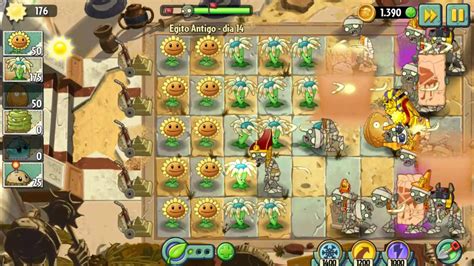 Plants Vs Zombies 2 7 Egito Antigo Dia 14 E 15 YouTube