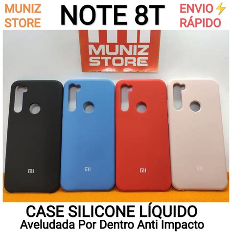 Capa Capinha Case Xiaomi Redmi Note T Silicone Liquido Logo Mi E