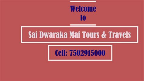 Shirdi Tour Package From Chennai By Flight Sai Dwaraka Mai Tours