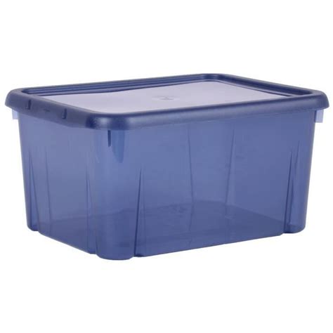 EDA PLASTIQUE Boîte de rangement Funny Box 8 L Bleu profond acidulé