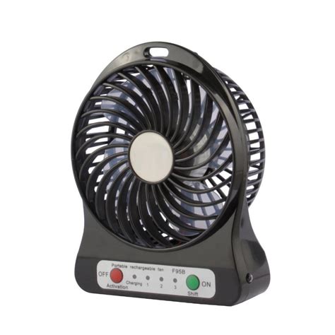 ᐉ Вентилятор настольный Portable Fan Mini 18650 USB d 10 см Черный ...