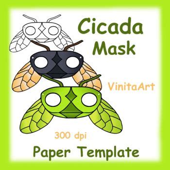 Cicada Mask Paper Craft Template Cicada Paper Crafts Papercraft