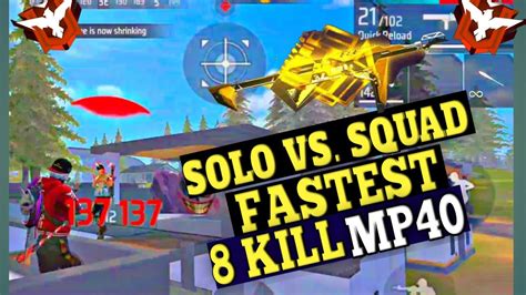 SOLO Vs SQUAD NeXTerra Map RANK MODE Fastest 8 KILL By MP 40