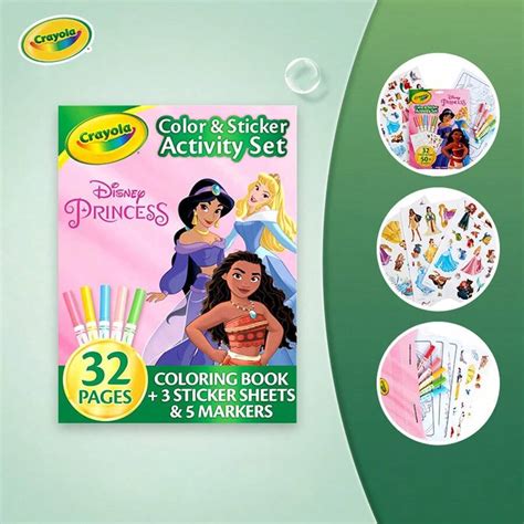 Crayola Disney Princess Color And Sticker Activity Set With Markers