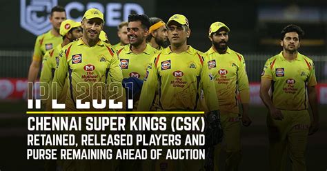 IPL 2021: Chennai Super Kings (CSK) retained, released players and ...