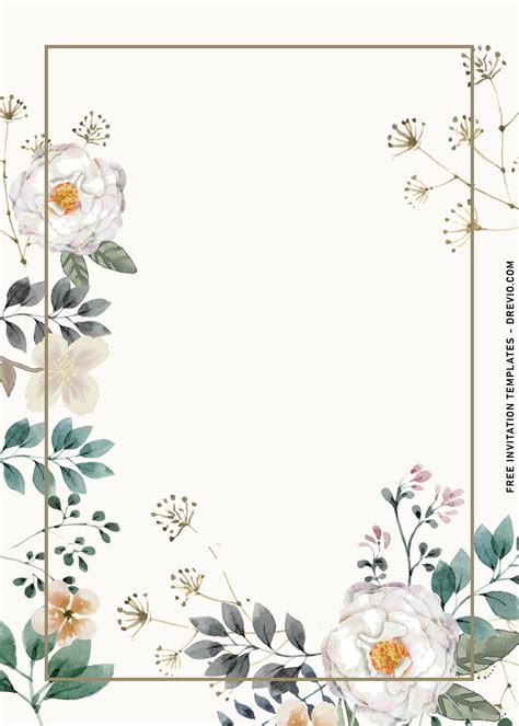 8+ Aesthetic Watercolor Floral Birthday Invitation Templates | Floral ...