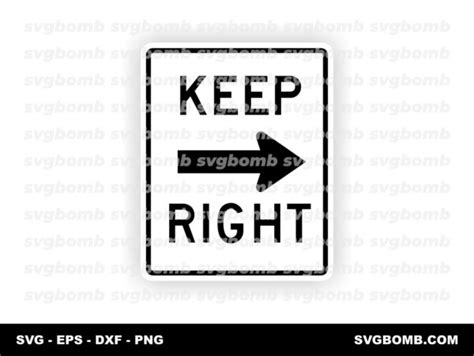 Keep Right Sign SVG