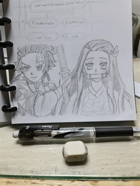 Did a quick sketch of Tanjiro & Nezuko ~ | Scrolller