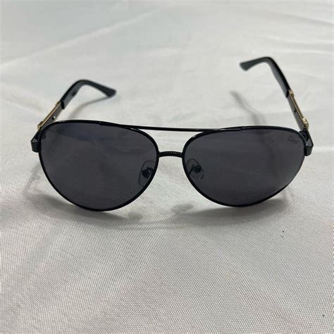 Dior Black Gold Aviator Sunglasses 797 62 Depop