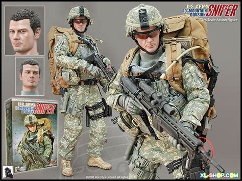 Hot Toys U S Army 10th Mountain Division Sniper 12 Action Figure 1 6 1 6 12 figure 興趣及遊戲