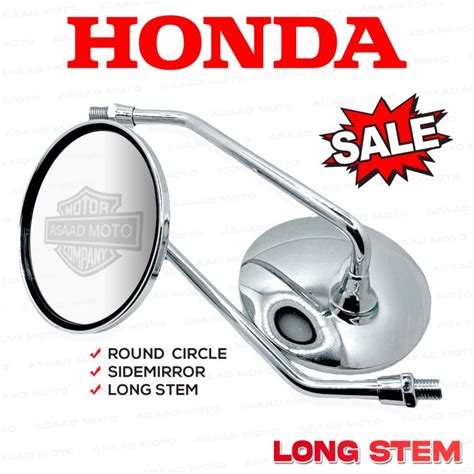 Honda Tmx Supremo Side Mirror Stainless Round Type Long Stem