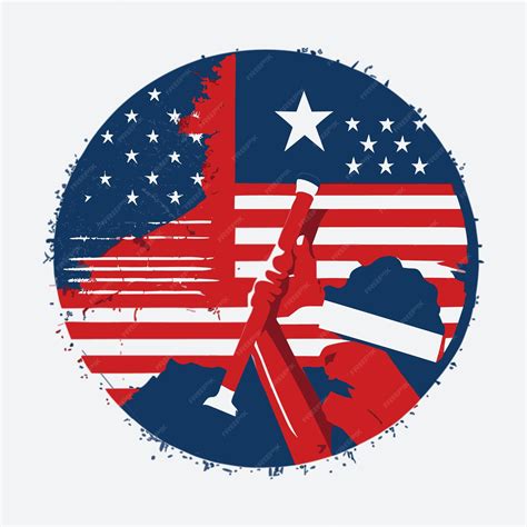 Premium Vector | Vector circle American flag background