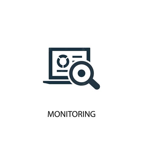 Premium Vector Monitoring Icon Simple Element Illustration