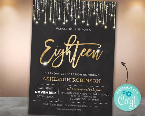 Paper Party Supplies Invitations Announcements Paper Th Glitter