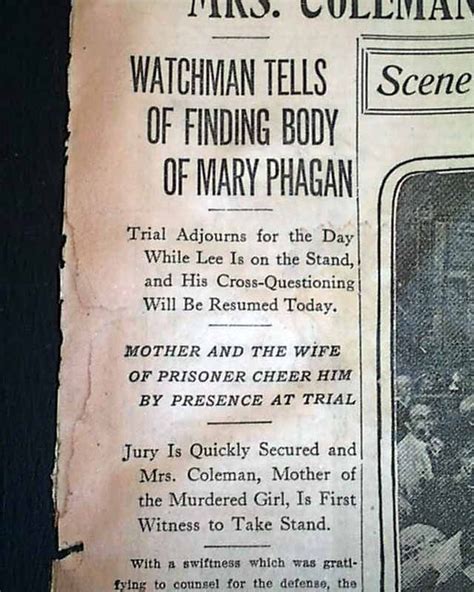 86 best images about Leo Frank Trial - Mary Phagan Murder Case on ...