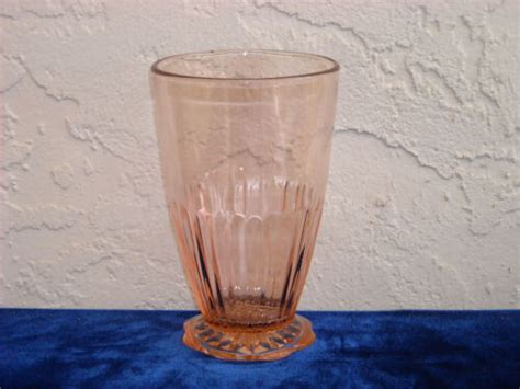 Old Colony Lace Edge Footed Tumbler Pink Ebay