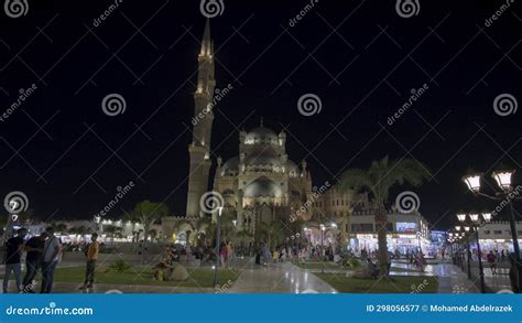 Al Sahaba Mosque In Sharm El Sheikh Night View Stock Video Video Of