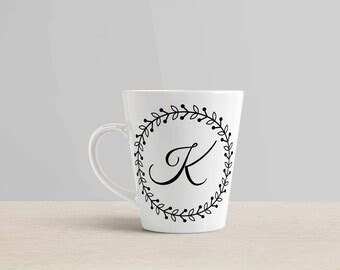 Monogram coffee mug | Etsy