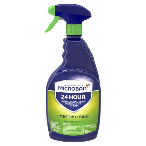 Microban 24 Hour Bathroom and Sanitizing Cleaner, Fresh, 32 fl oz ...