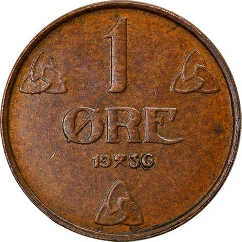 Coin Norway Haakon Vii Ore Bronze Km European Coins