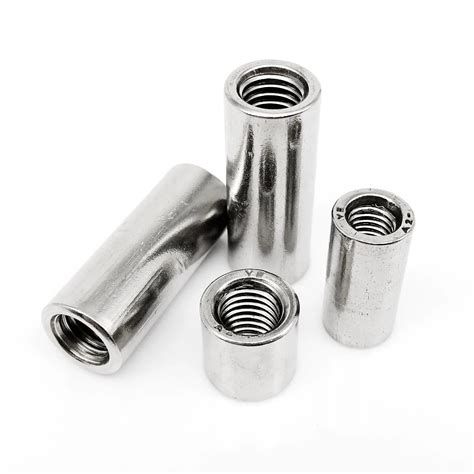 M3 M4 M5 Long Round Coupling Nut Bar Stud Connector Rod 304 Stainless