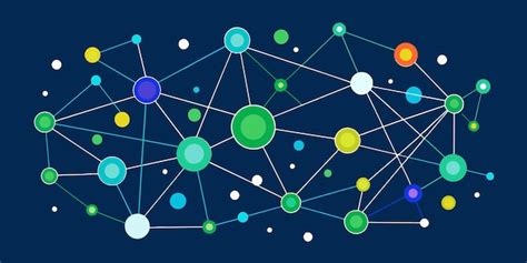 premium vector  drawing   network  circles  dots
