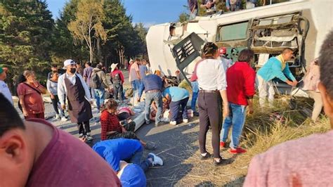 ¿qué Pasó En La Carretera México Toluca Volcadura De Autobús A La