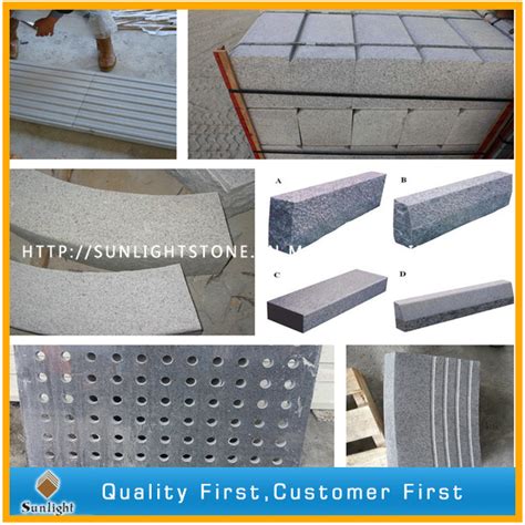 China Natural Grey Granite Cobblestone Kerbstone Blind Paving Garden