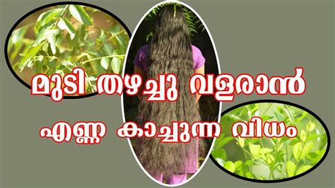 മുടി തഴച്ചു വളരാൻ എണ്ണ കാച്ചുന്ന വിധം Herbal Oil For Fast Hair Growth In Malayalam Youtube