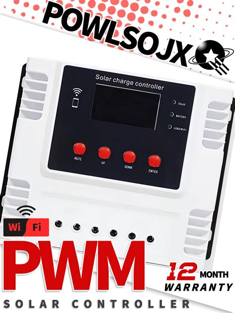 Powlsojx Smart Wifi Pwm Solar Charge Controller V V V A A