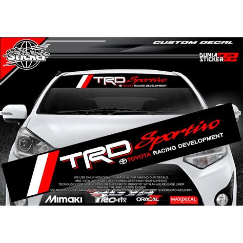 Jual Stiker Kaca Mobil Toyota Trd Stiker Reflektip Stiker Toyota Stiker