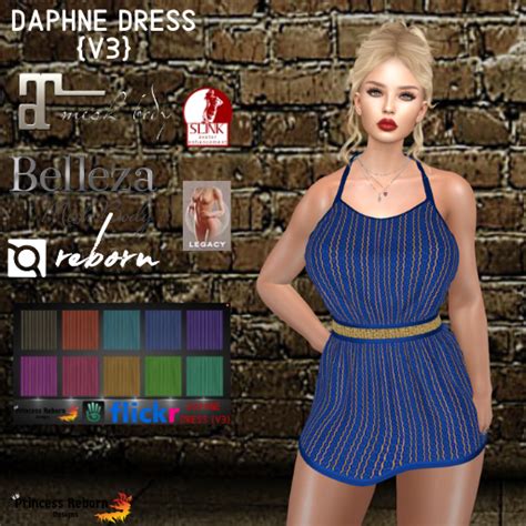 Second Life Marketplace Daphne Dress V3 Boxed