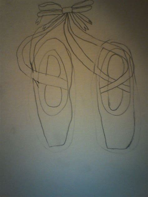 Ballet Slippers Drawing at PaintingValley.com | Explore collection of ...