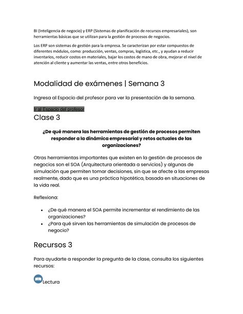 Modalidad De Examen Gestion De Procesos De Negocio Bi Inteligencia