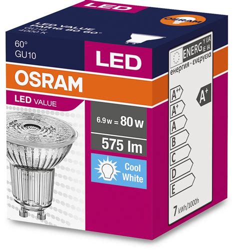 LED Lamp Osram Value PAR16 60 6 9 W 4000 K GU10