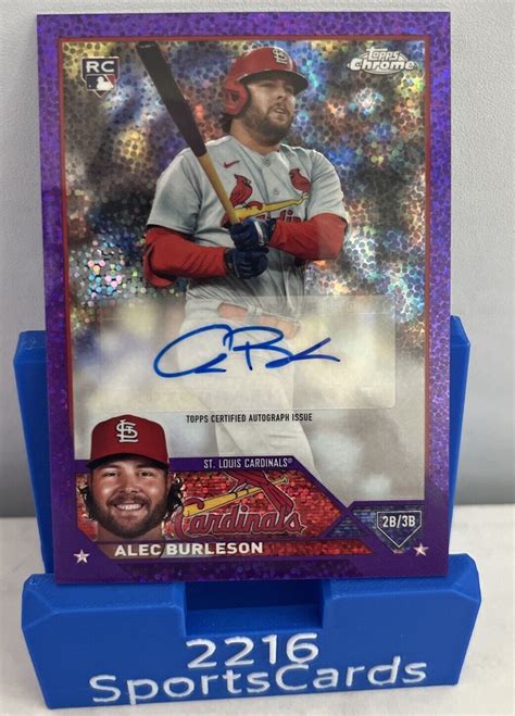 Alec Burleson Auto RC 2023 Topps Chrome Purple Sparkle Refractor Auto