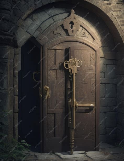 Premium AI Image | A horror door at street house