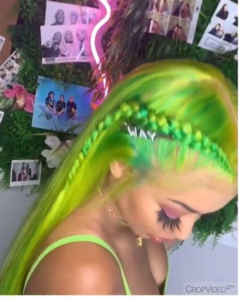 Tadiorx 👹 Dyed Natural Hair Green Hair Hair Inspiration