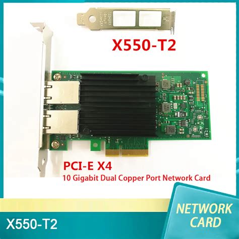 New For Intel X550 T2 10g Pcie X4 Rj45 10 Gigabit Dual Copper Port Network Card High Quality