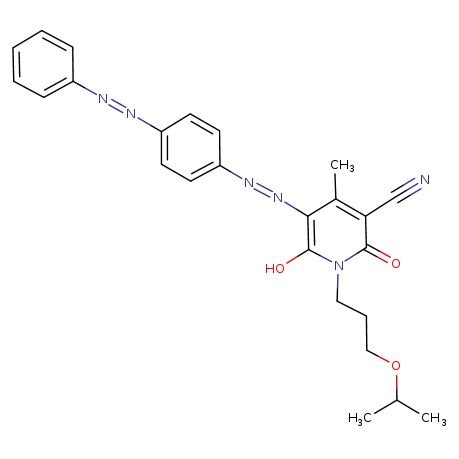 6 Hidroxi 1 3 Isopropoxipropil 4 Metil 2 Oxo 5 4 Fenilazo Fenilazo