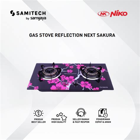 Jual KOMPOR TANAM 2 TUNGKU NIKO REFLECTION NEXT SAKURA SERIES KACA