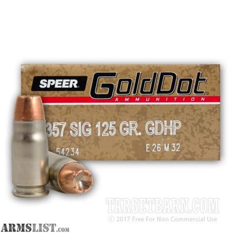 Armslist For Sale 357 Sig Speer Gold Dot Ammo For Sale