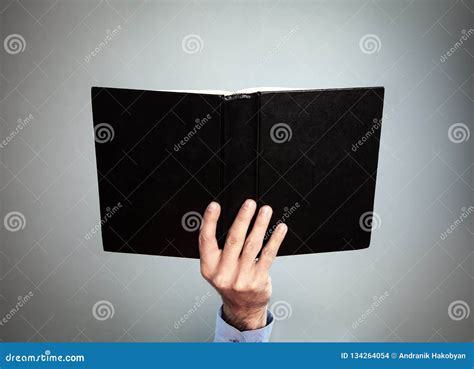 Male Hand Holding Book Education Concept Stock Photo Image Of Object